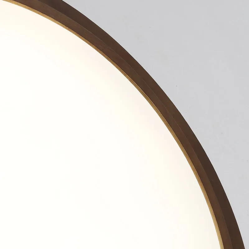 Plafonnier plat marron Modernity 15"/18"/23" Dia LED Luminaire encastré en bois en lumière naturelle Clearhalo