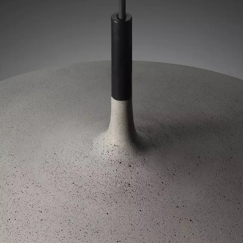 Plafonnier de Restaurant Soucoupe Volante Ciment 1 Tête Lampe Suspendue Minimaliste LED Clearhalo