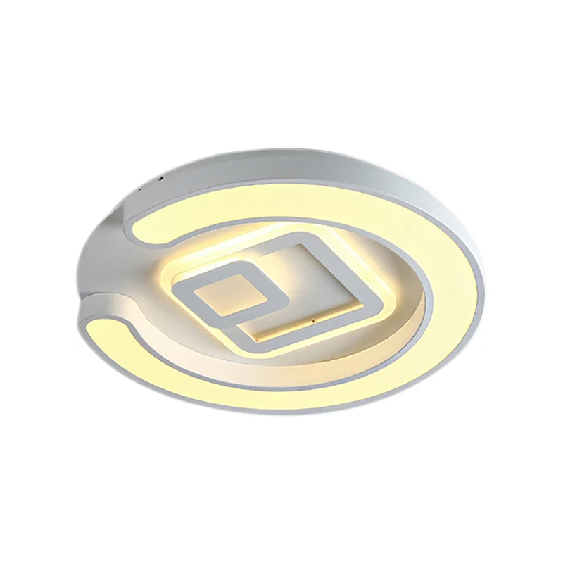 Plafonnier rond en acrylique moderne à LED, luminaire décoratif de plafond, idéal pour une chambre à coucher, une salle d'...