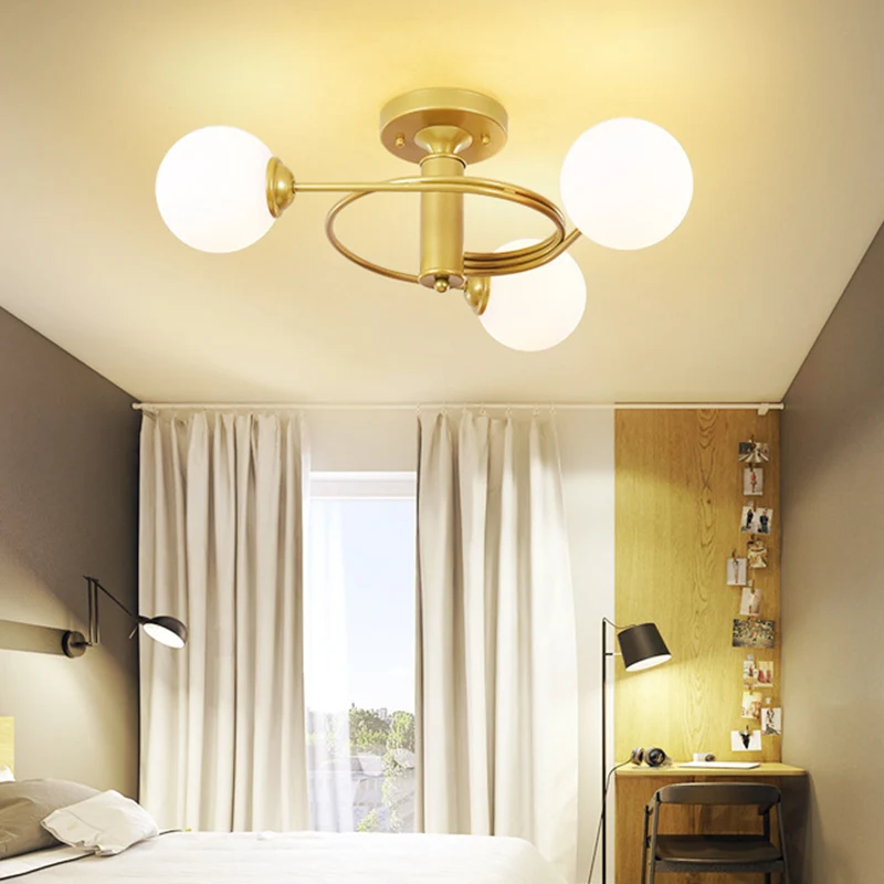 Plafonnier rond encastré contemporain en verre blanc givré pour salon Clearhalo