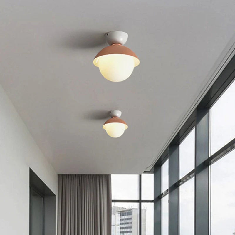 Plafonnier rond encastré en métal de Style nordique, luminaire proche du plafond Clearhalo