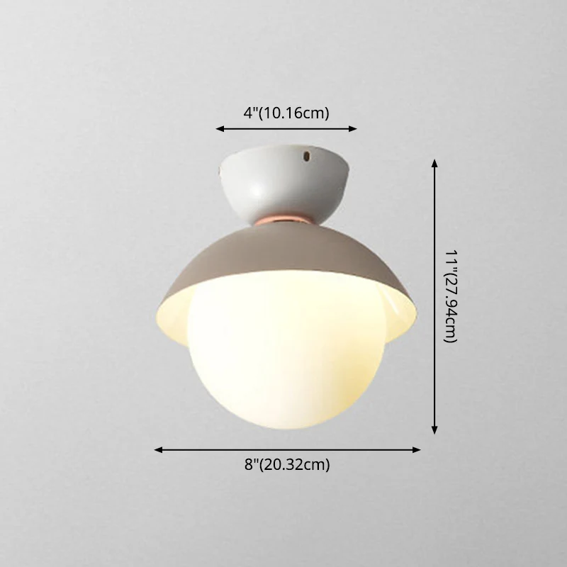 Plafonnier rond encastré en métal de Style nordique, luminaire proche du plafond Clearhalo