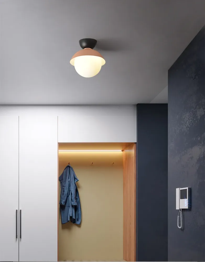 Plafonnier rond encastré en métal de Style nordique, luminaire proche du plafond Clearhalo