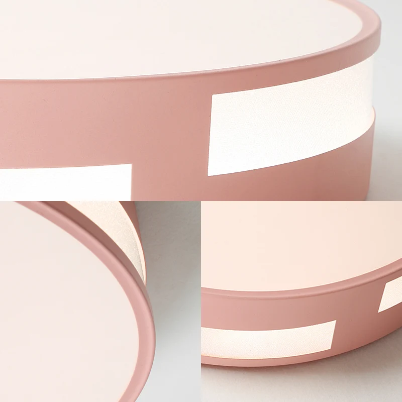 Plafonnier rond à LED en acrylique, design nordique moderne, luminaire décoratif d'intérieur, bleu/vert/rose/jaune Clearhalo