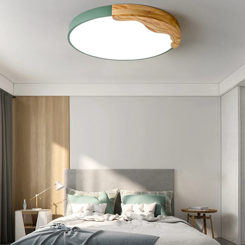 Plafonnier rond mince de Style moderne, plafonnier LED en acrylique pour salon Clearhalo