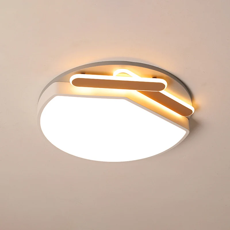 Plafonnier rond en métal contemporain doré/noir et blanc de 41,9 cm/52,1 cm de large, lumière blanche chaude/télécommande,...
