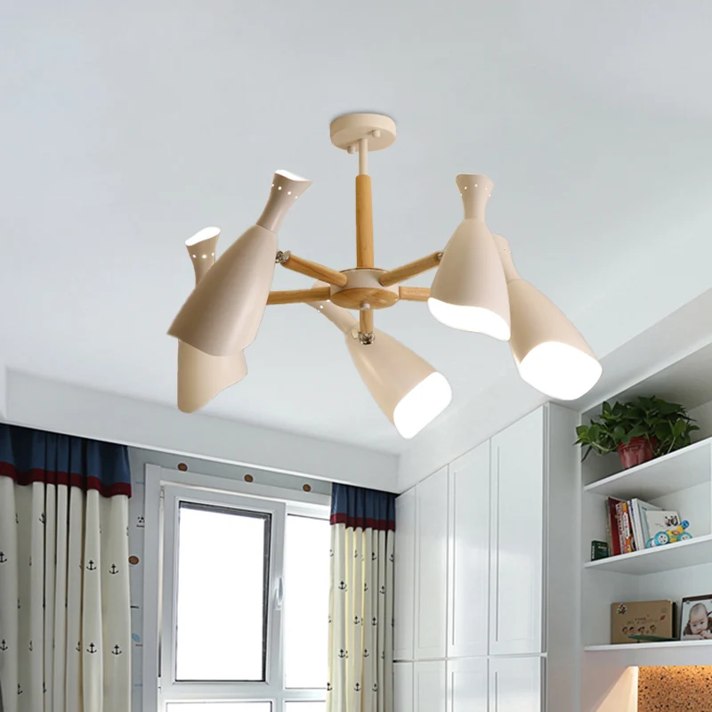 Plafonnier semi-encastré en fer à large évasement modernisme, 3/5 têtes, 27,5"/33,5" de largeur, luminaire de plafond en b...