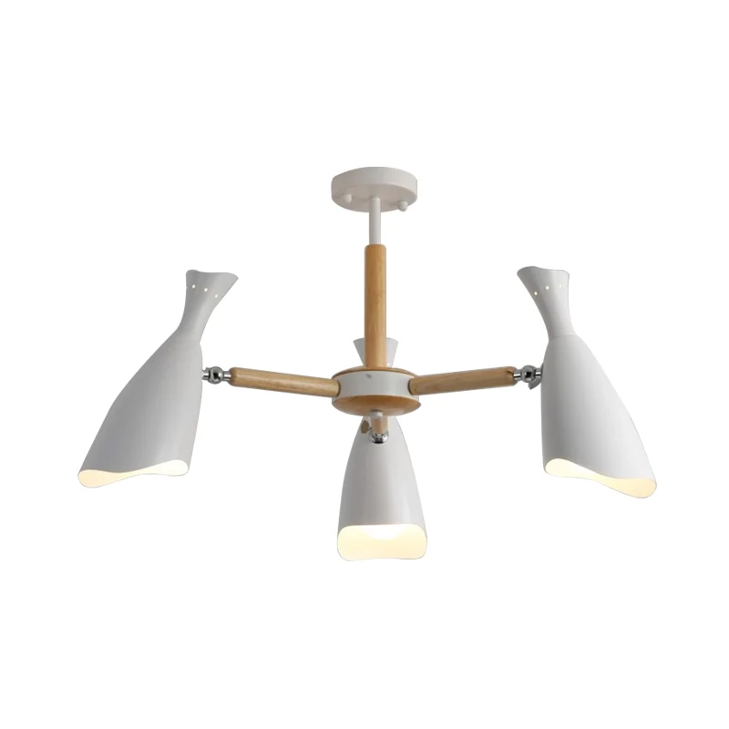Plafonnier semi-encastré en fer à large évasement modernisme, 3/5 têtes, 27,5"/33,5" de largeur, luminaire de plafond en b...