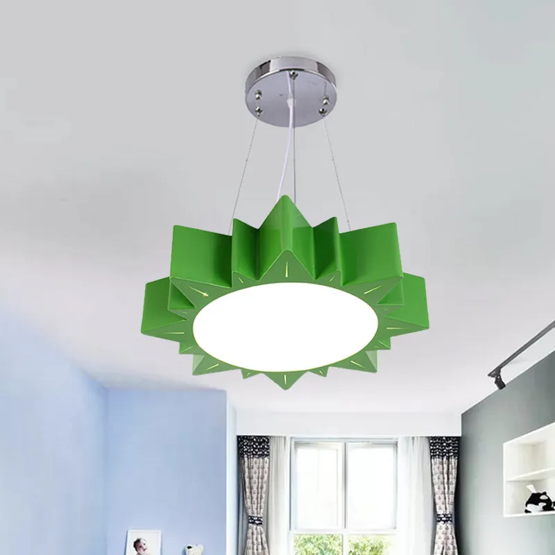 Plafonnier suspendu en acrylique de Style enfants, lustre LED jaune/bleu/vert, luminaire décoratif de plafond, idéal pour...