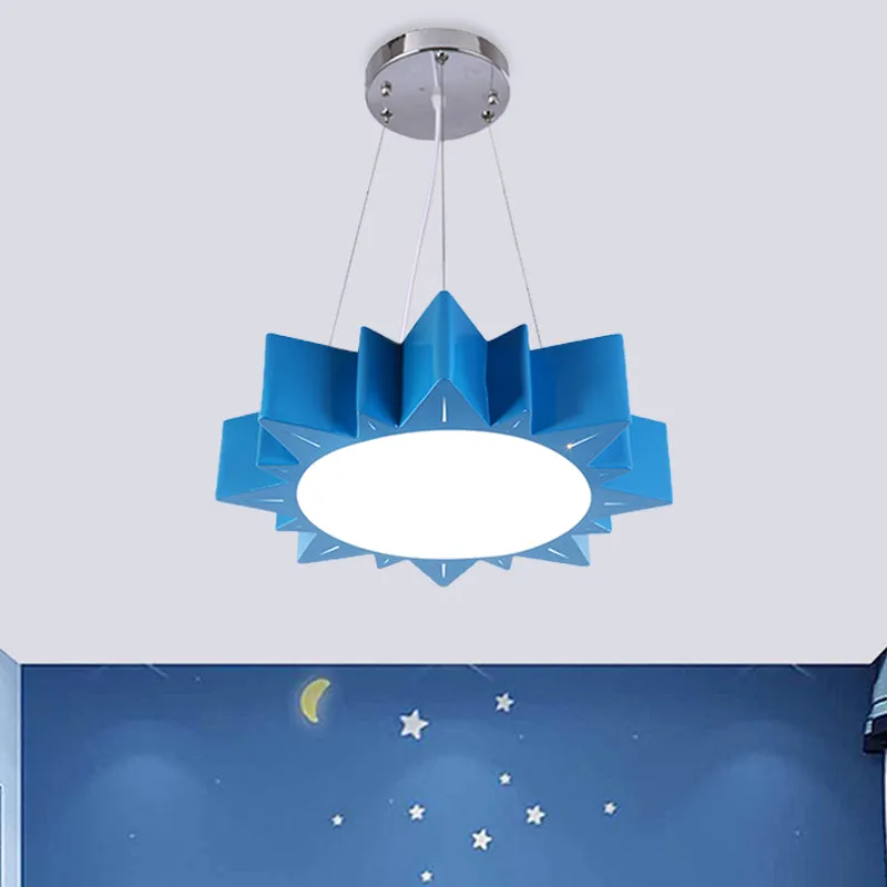 Plafonnier suspendu en acrylique de Style enfants, lustre LED jaune/bleu/vert, luminaire décoratif de plafond, idéal pour...