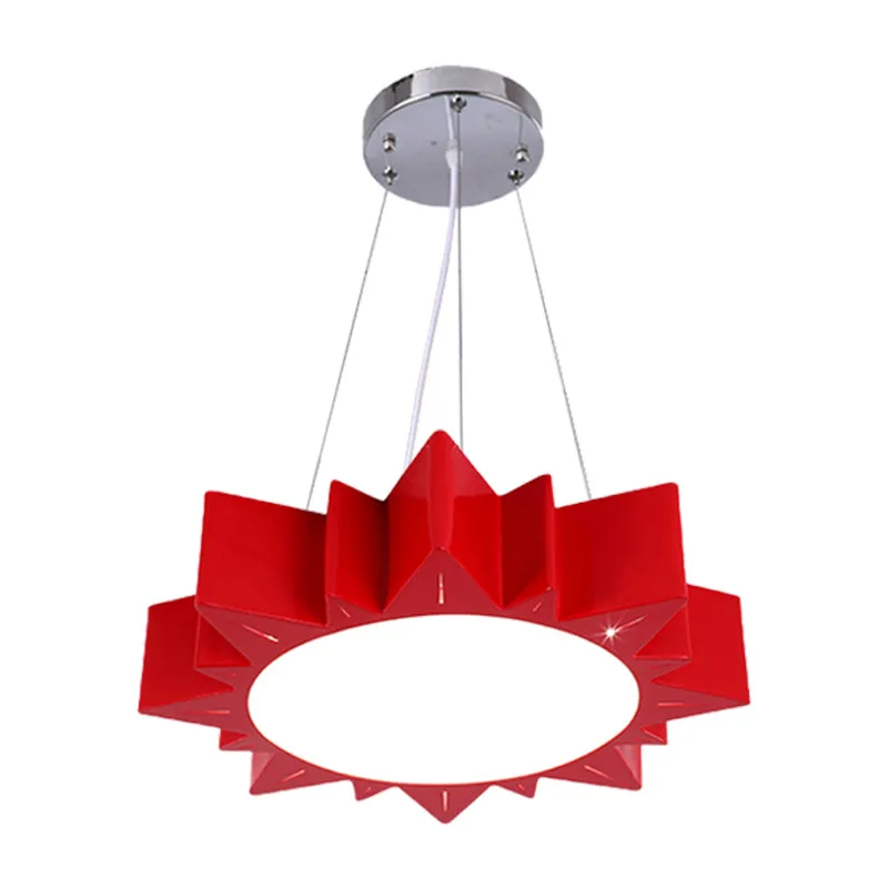 Plafonnier suspendu en acrylique de Style enfants, lustre LED jaune/bleu/vert, luminaire décoratif de plafond, idéal pour...