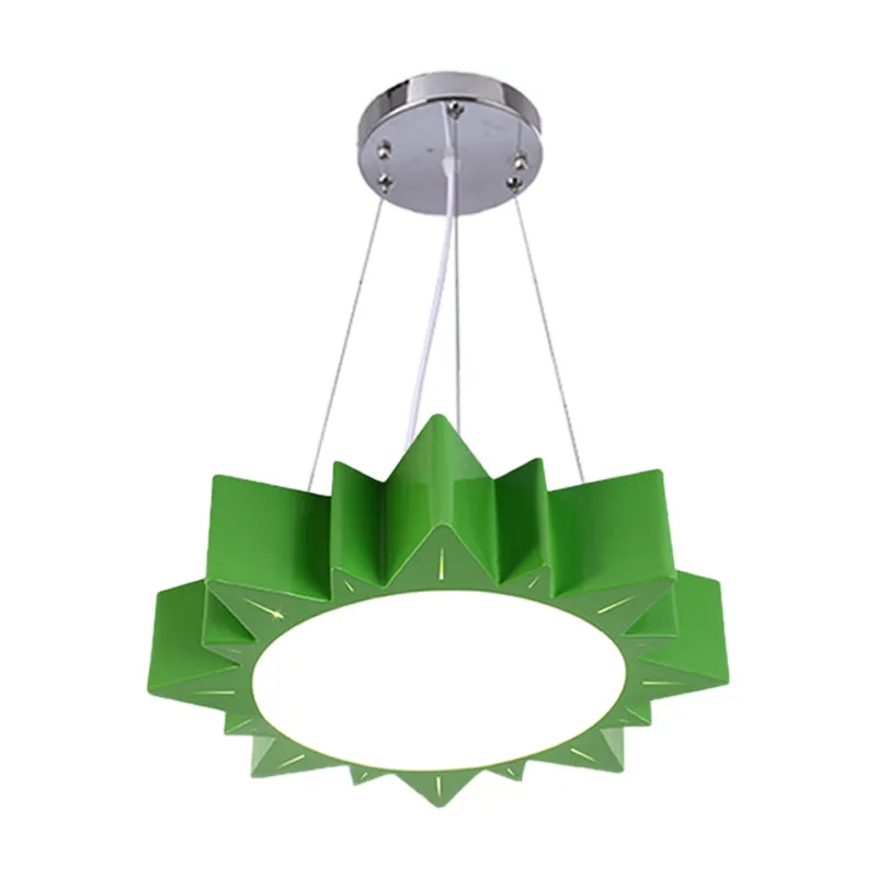 Plafonnier suspendu en acrylique de Style enfants, lustre LED jaune/bleu/vert, luminaire décoratif de plafond, idéal pour...