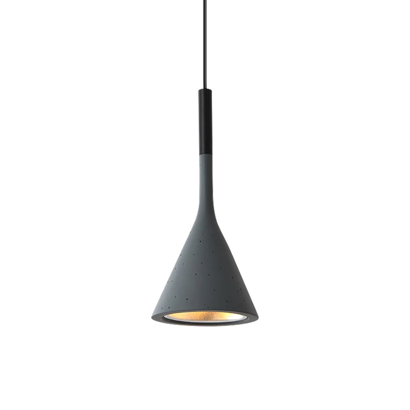 Plafonnier suspendu en forme d'entonnoir, barre de cuisine, en aluminium, 1 ampoule, plafonnier suspendu de Style nordique...