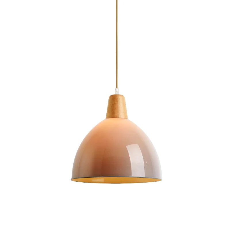 Plafonnier suspendu en forme de dôme en acrylique, moderniste, 1 tête, lampe suspendue grise pour chevet Clearhalo