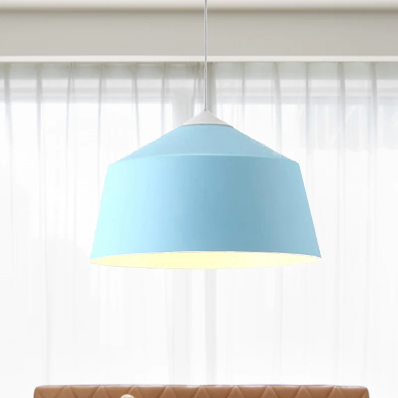 Plafonnier suspendu en forme de dôme en métal nordique, 1 lumière, noir/gris/rose Clearhalo