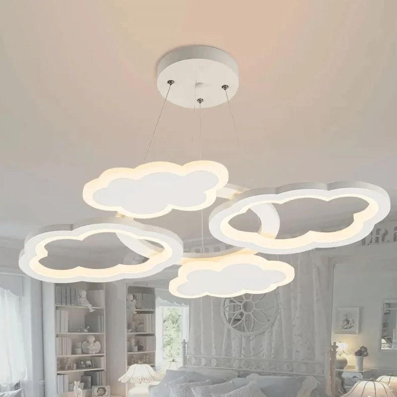 Plafonnier suspendu en forme de nuage, design nordique acrylique, luminaire décoratif d'intérieur, idéal pour une chambre...