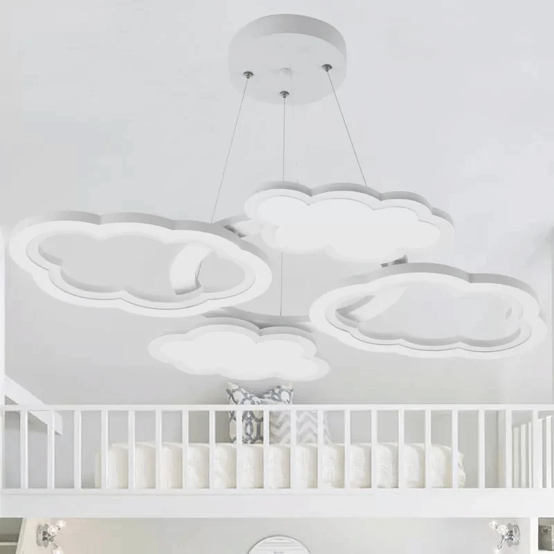 Plafonnier suspendu en forme de nuage, design nordique acrylique, luminaire décoratif d'intérieur, idéal pour une chambre...