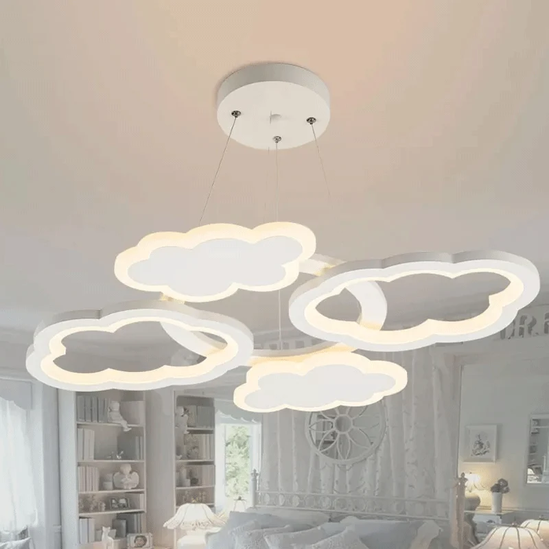 Plafonnier suspendu en forme de nuage, design nordique acrylique, luminaire décoratif d'intérieur, idéal pour une chambre...