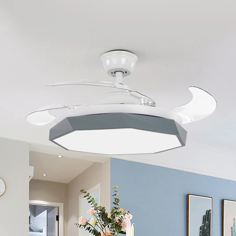 Plafonnier suspendu LED rond de 42 pouces de large, en acrylique, de Style nordique, semi-encastré, pour chambre à coucher...
