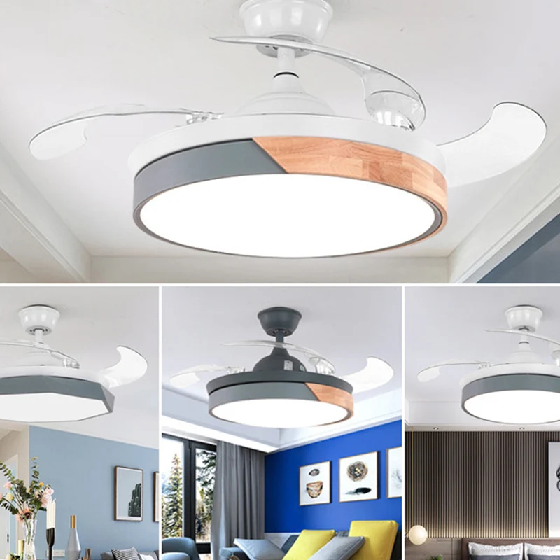Plafonnier suspendu LED rond de 42 pouces de large, en acrylique, de Style nordique, semi-encastré, pour chambre à coucher...