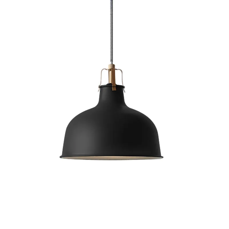 Plafonnier suspendu à 1 tête de 8,5 "/ 13" de large avec abat-jour en forme de dôme, plafonnier métallique minimaliste pou...
