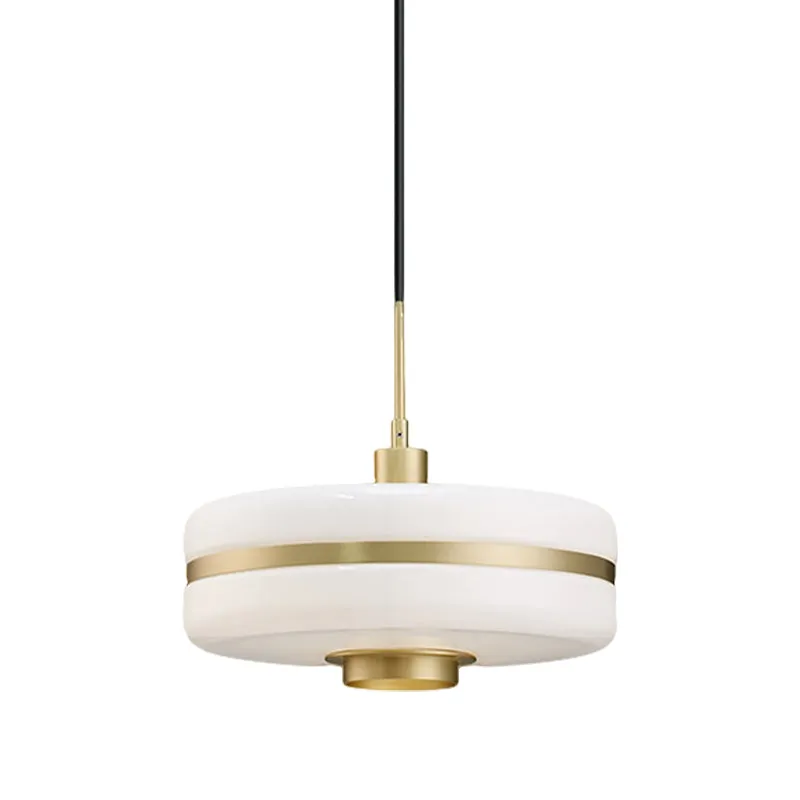 Plafonnier suspendu en verre blanc, 1 lumière moderne, luminaire décoratif d'intérieur, idéal pour le salon Clearhalo