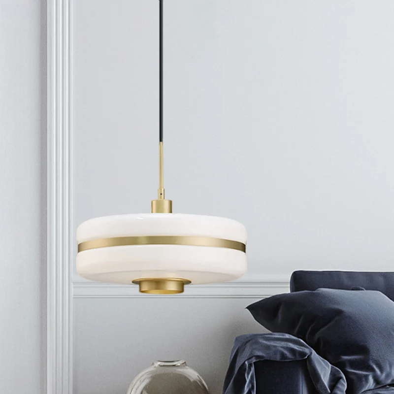 Plafonnier suspendu en verre blanc, 1 lumière moderne, luminaire décoratif d'intérieur, idéal pour le salon Clearhalo