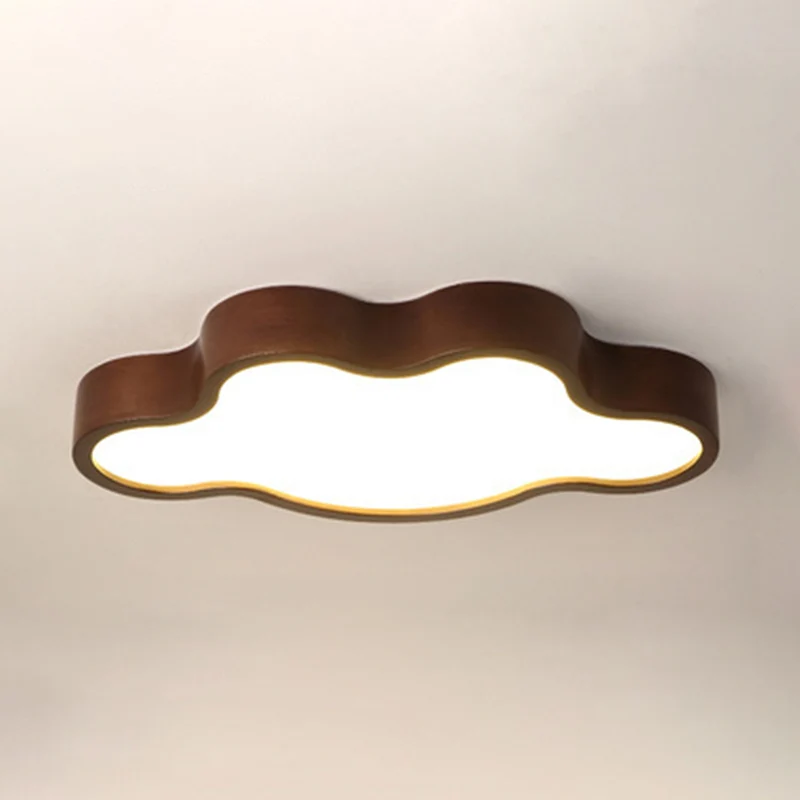 Plafonnier étoile 1 lumière en bois, spot nordique à encastrer pour chambre d'enfant Clearhalo