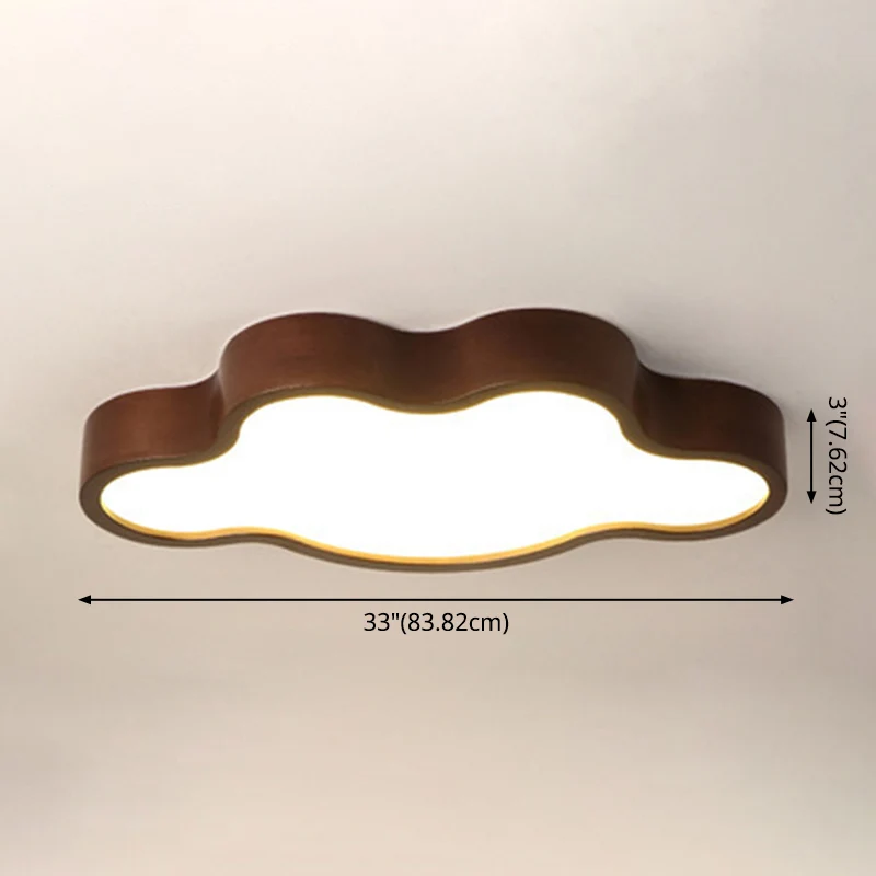 Plafonnier étoile 1 lumière en bois, spot nordique à encastrer pour chambre d'enfant Clearhalo