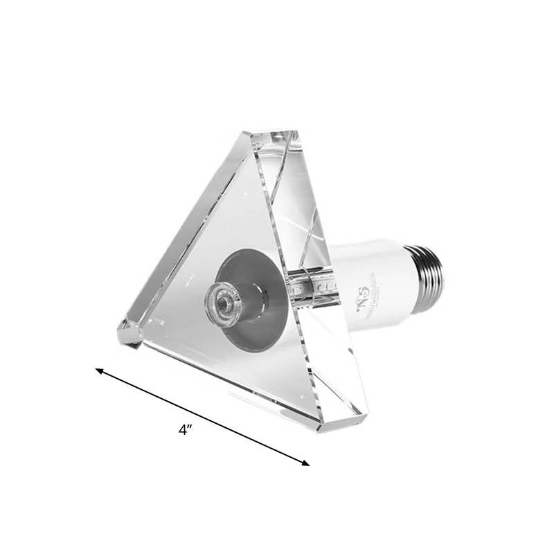 Plafonnier triangulaire moderniste à LED en cristal transparent pour couloir Clearhalo