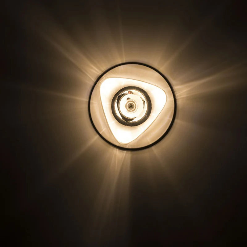 Plafonnier triangulaire moderniste à LED en cristal transparent pour couloir Clearhalo