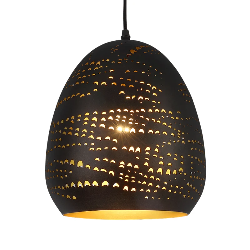 Plafonnier Urne Traditionnel 8"/10" de Large Luminaire Suspendu en Métal à 1 Tête en Noir Clearhalo
