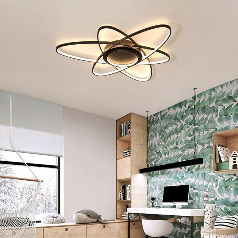 Plafonniers créatifs modernes en acrylique et métal, luminaire décoratif de plafond, avec éclairage blanc chaud/blanc, 25....