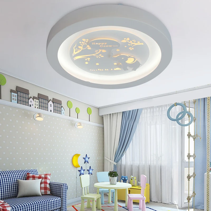 Plafonniers LED circulaires blancs plafonniers encastrés en acrylique nordique pour salon Clearhalo