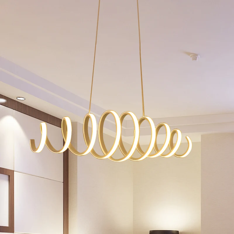 Printemps acrylique goutte pendentif éclairage modernisme 27.5 "/39" de large LED blanc plafonnier suspendu Clearhalo