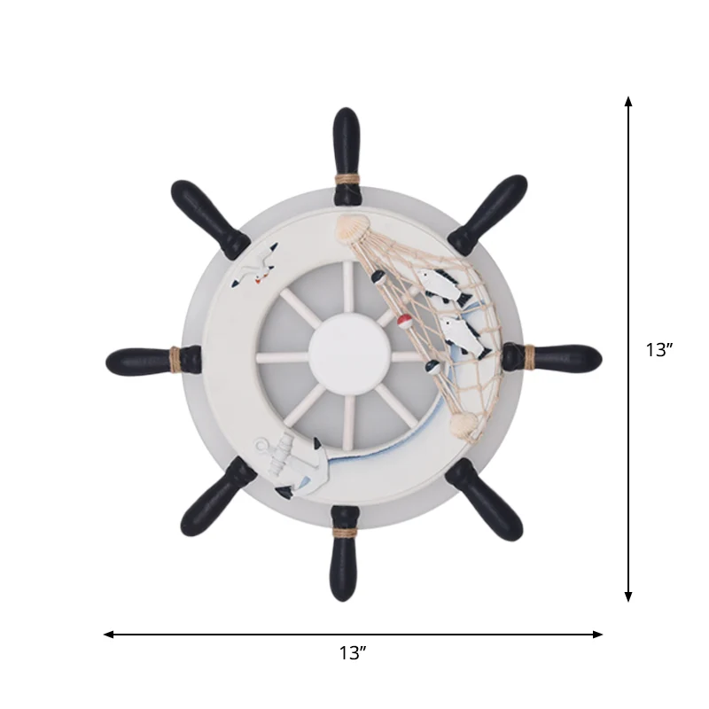 Rudder – lampe murale de chevet en acrylique, LED, éclairage créatif, bleu clair/blanc Clearhalo