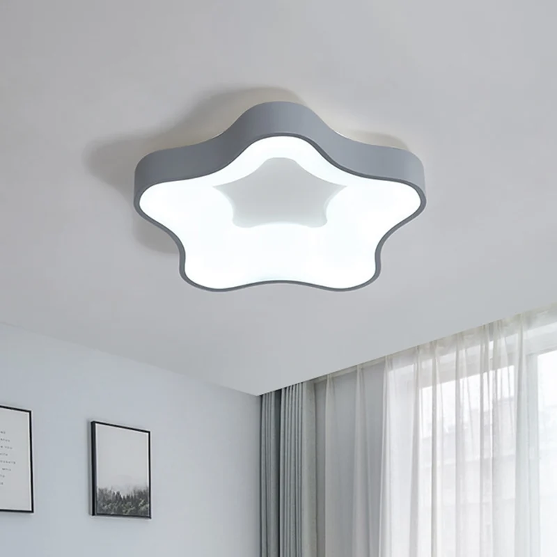 Star Chambre Encastré Spot Acrylique LED Plafonnier Contemporain en Blanc/Gris Clearhalo