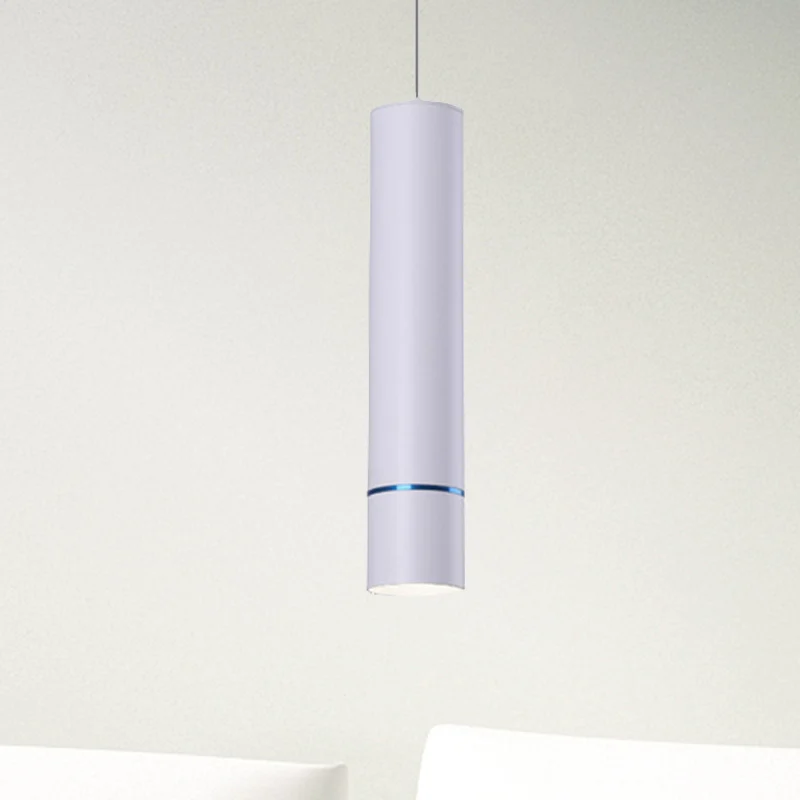 Suspension nordique à 1 lumière avec abat-jour en métal rose/bleu/vert, luminaire de plafond en blanc/chaud/lumière nature...