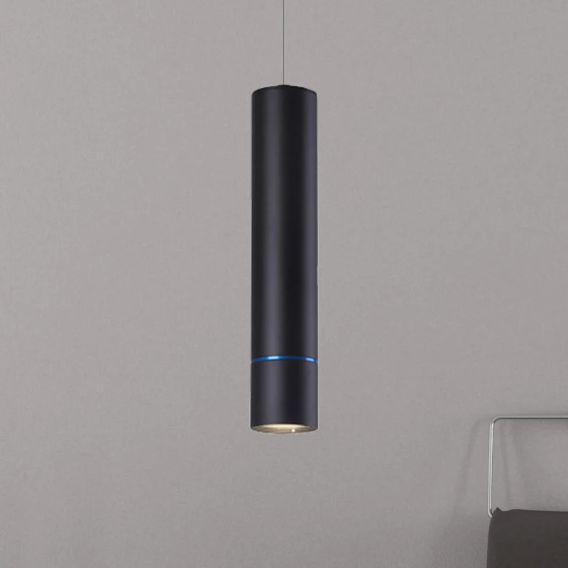 Suspension nordique à 1 lumière avec abat-jour en métal rose/bleu/vert, luminaire de plafond en blanc/chaud/lumière nature...