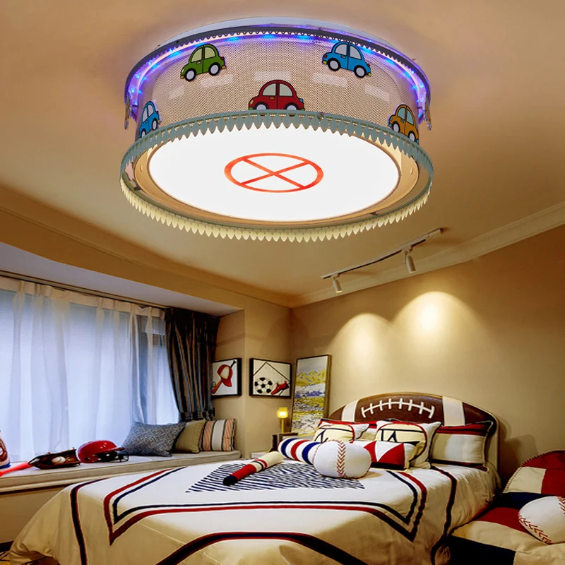 Tambour enfant chambre encastré plafonnier acrylique dessin animé plafonnier Multi couleur Clearhalo