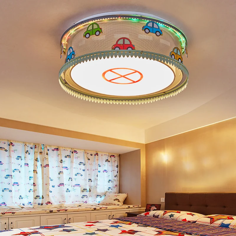 Tambour enfant chambre encastré plafonnier acrylique dessin animé plafonnier Multi couleur Clearhalo