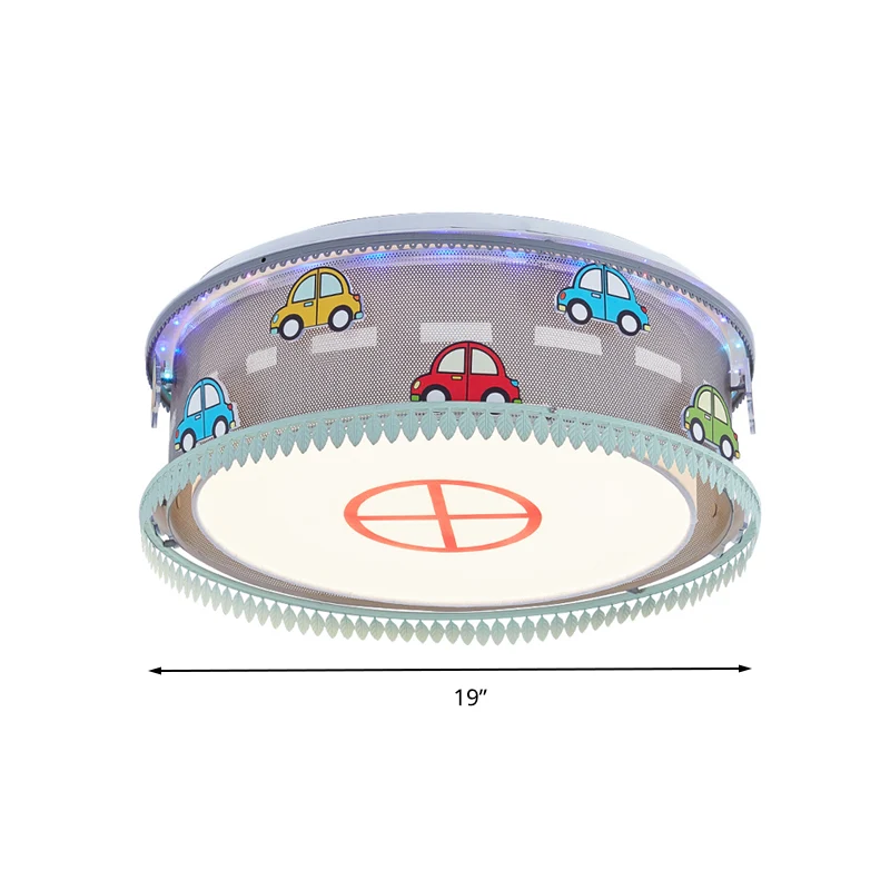 Tambour enfant chambre encastré plafonnier acrylique dessin animé plafonnier Multi couleur Clearhalo