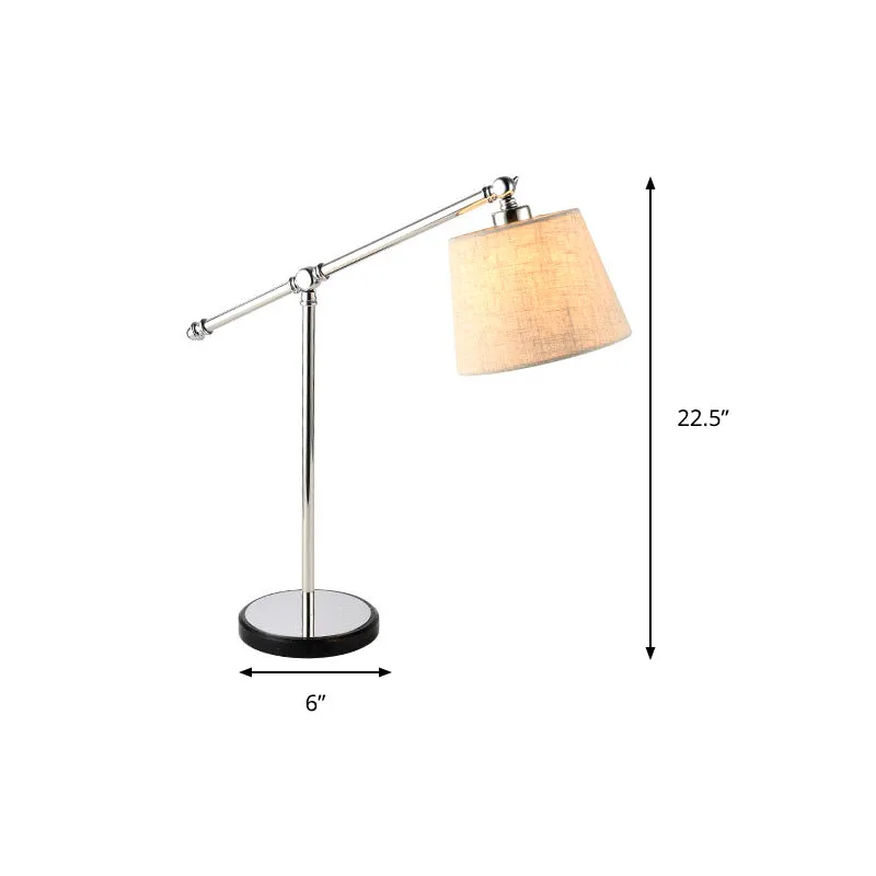 Tissu d'éclairage de tâche conique contemporain LED lampe de lecture en blanc pour chambre à coucher Clearhalo