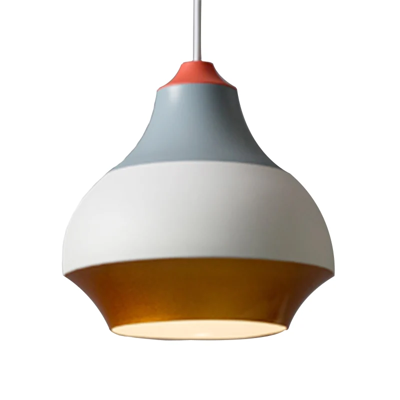 Urne suspension moderne en métal 1 lumière gris/blanc/vert suspension pour chambre à coucher Clearhalo
