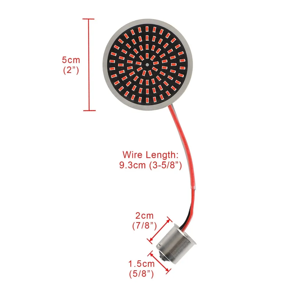 Clignotant LED 1156, insert de lampe adapté pour Softail Touring Dyna Sportster