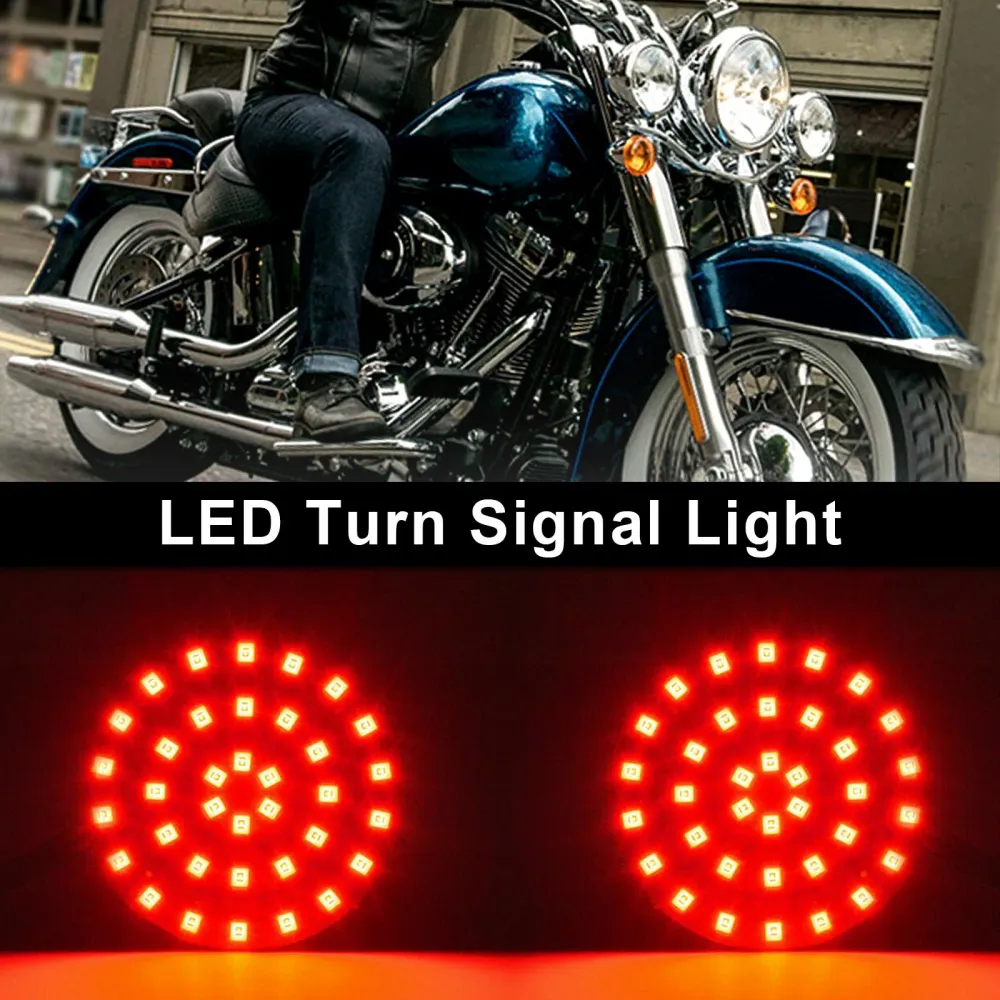 Clignotant LED 1156, insert de lampe adapté pour Softail Touring Dyna Sportster