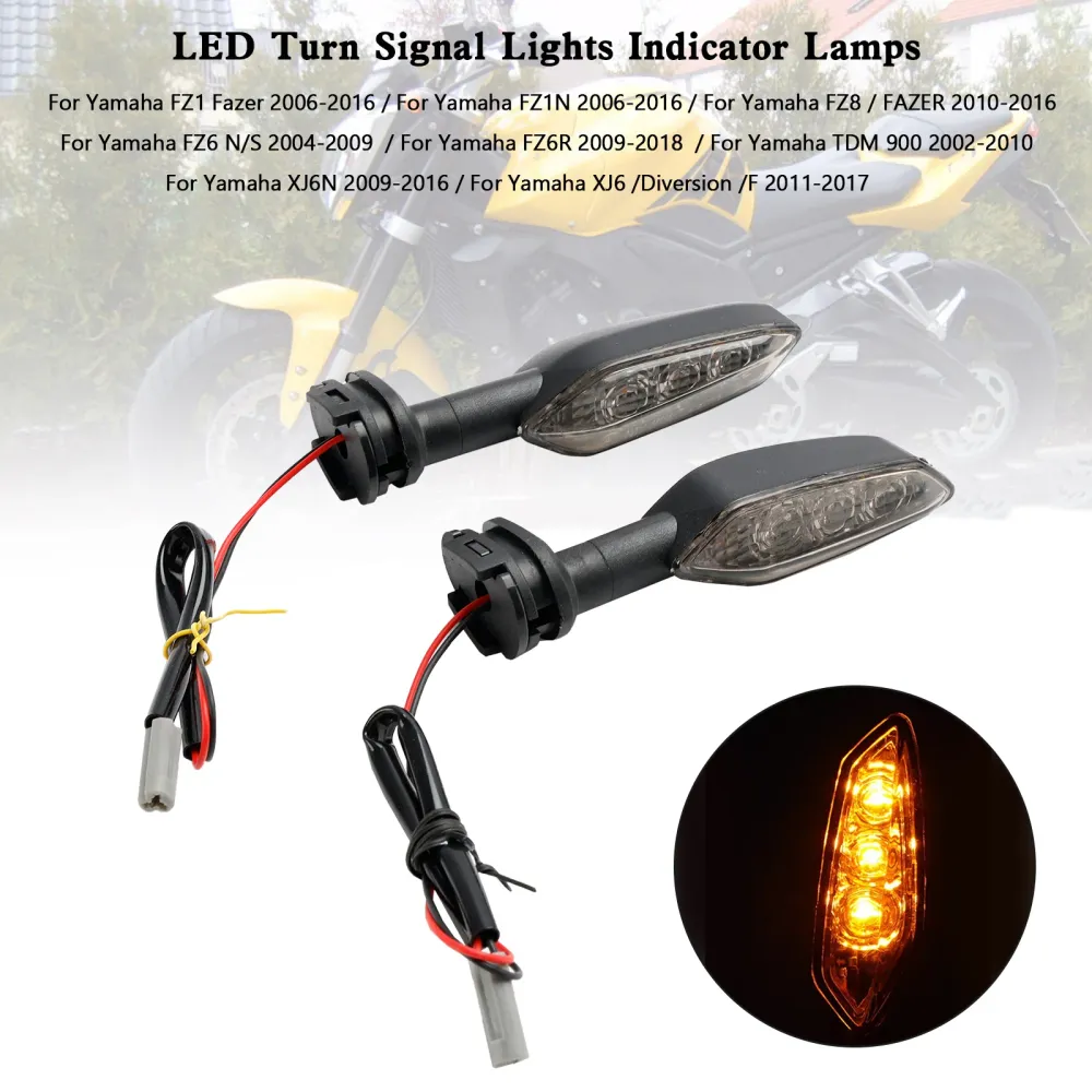 Clignotants LED ambre, lampes indicateurs pour Yamaha FZ1N 2006 – 2016
