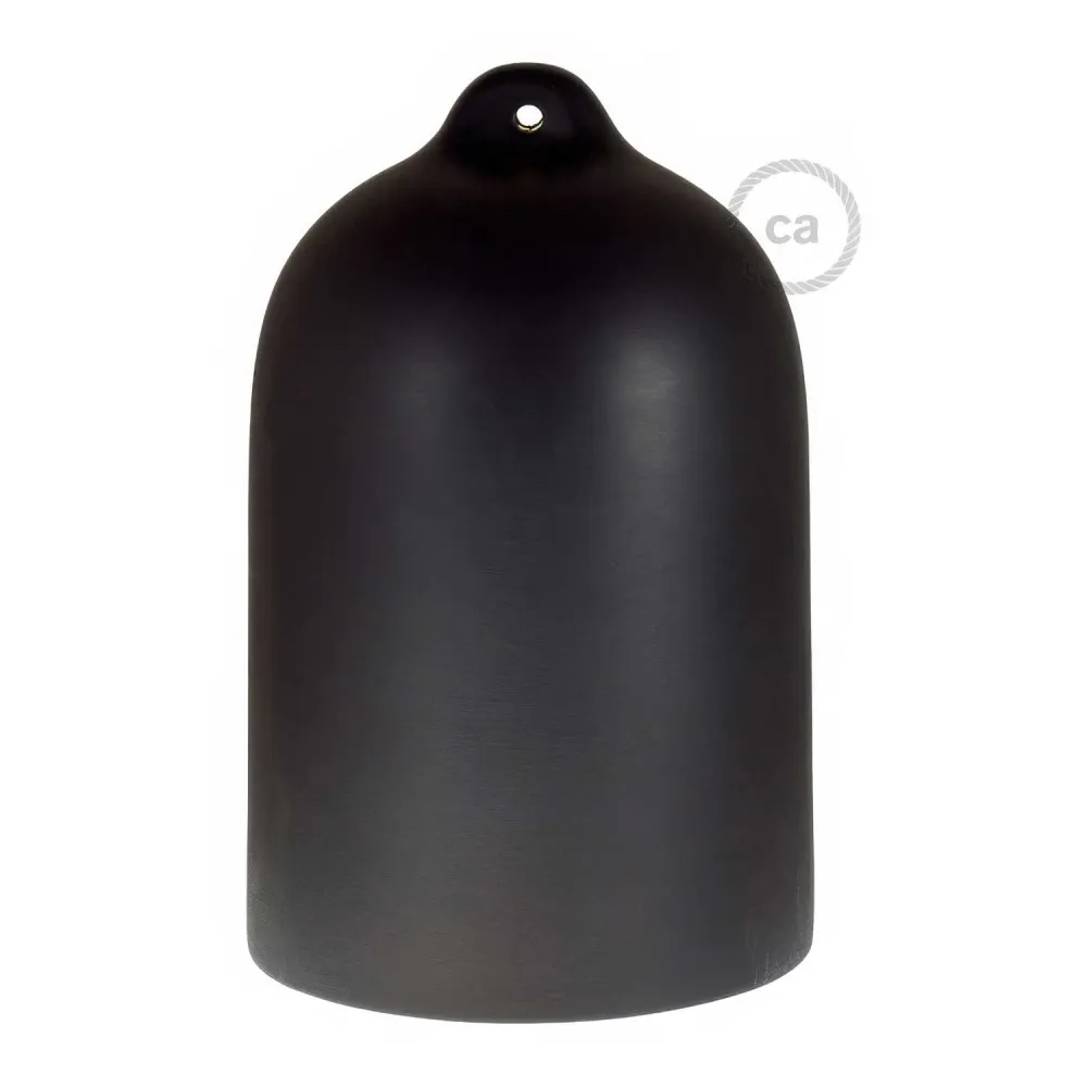 Cloche, abat-jour XL en céramique pour suspension - Made Italy - Ardoise