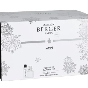Coffret Maison Berger lampe carrée avec recharge sapin festif 250 ml
