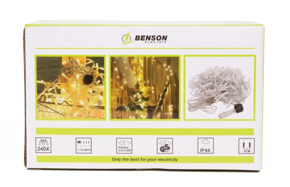 Cordon de lumière déco 240 micro LED 16,8 m IP44